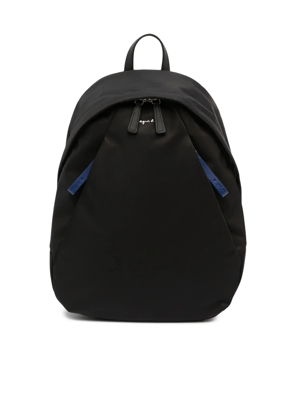 Agnes B. Black Backpack with Blue Accent Tabs